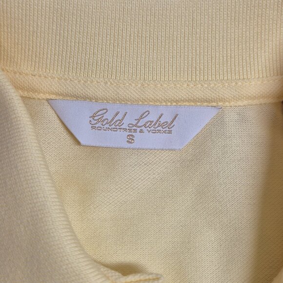 Roundtree & Yorke Gold Label Polo Shirt Men's Size S Yellow Short Sleeve NWT 54 - Picture 5 of 8